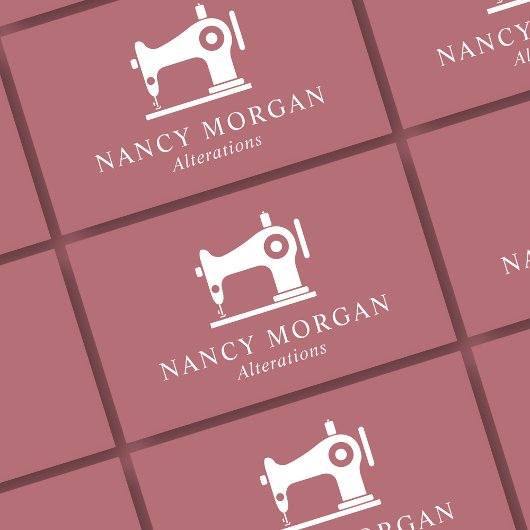 裁縫マシンほこりっぽいバラ 名刺