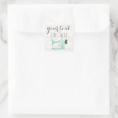 裁縫マシンオンシャビーシックレース&バーラップ スクエアシール (バッグ)