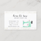 裁縫マシンオンシャビーシックレース&バーラップ 名刺 (裏面)