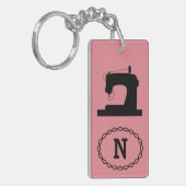 裁縫マシンカスタムの色/文字ライト キーホルダー (正面左)