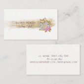 裁縫マシンキャットフェイクゴールドフォイルブラシストローク 名刺 (正面/裏面)