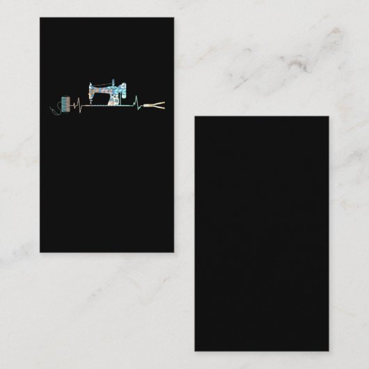 裁縫マシンキルティングハートビート 名刺 (正面/裏面)