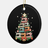 裁縫マシンクリスマスツリーステッチニットソークリスマス セラミックオーナメント (左)