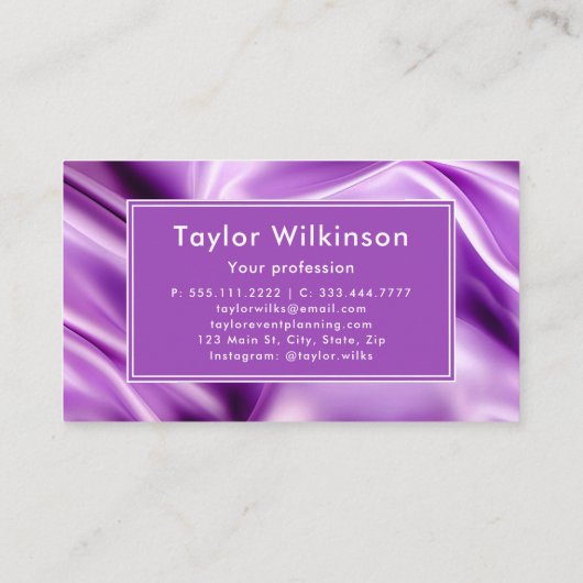 裁縫マシンシーメストレスパープル 名刺 (裏面)