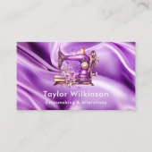 裁縫マシンシーメストレスパープル 名刺 (正面)