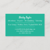 裁縫マシンドレスメーカーのシーメストテーラー 名刺 (裏面)