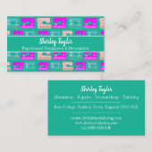 裁縫マシンドレスメーカーのシーメストテーラー 名刺 (正面/裏面)