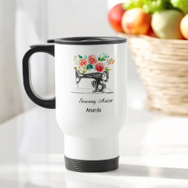 裁縫マシンドレスメーカーキルター トラベルマグ