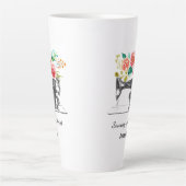 裁縫マシンドレスメーカーテーラーシーストレス カフェラテマグ (正面)