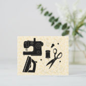 裁縫マシンドレスメーカーテーラースレッド ポストカード (スタンド正面)