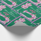 裁縫マシンドレス型枠マザーズ日誕生日 ラッピングペーパー (角)