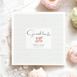 裁縫マシンパステルステッチヴィンテージベビーシャワー スタンダードカクテルナプキン