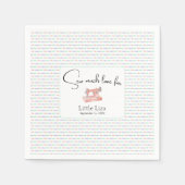 裁縫マシンパステルステッチヴィンテージベビーシャワー スタンダードカクテルナプキン (正面)