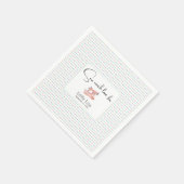 裁縫マシンパステルステッチヴィンテージベビーシャワー スタンダードカクテルナプキン (角)