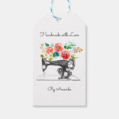 裁縫マシンブラックテーラードレスメーカーギフトラベル ギフトタグ (正面)