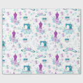 裁縫マシンマネキンボタンスレッドシーメンス ラッピングペーパー (フラット)