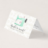 裁縫マシン上のシャビーシックなレースありがとう (正面)