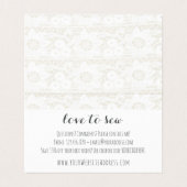 裁縫マシン上のシャビーシックなレースありがとう (内部フラット)