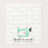 裁縫マシン上のシャビーシックなレースありがとう (外部フラット)