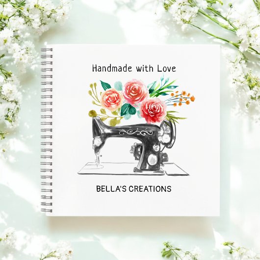 裁縫マシン白黒クレーフードレスメーカー ノートブック