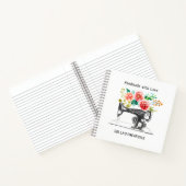 裁縫マシン白黒クレーフードレスメーカー ノートブック (内部)