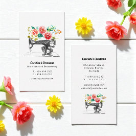 裁縫マシン白黒レッドテーラー 名刺