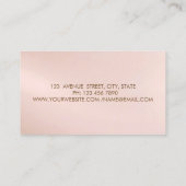 裁縫マシン金ゴールド紙吹雪、ブラシストローク 名刺 (裏面)