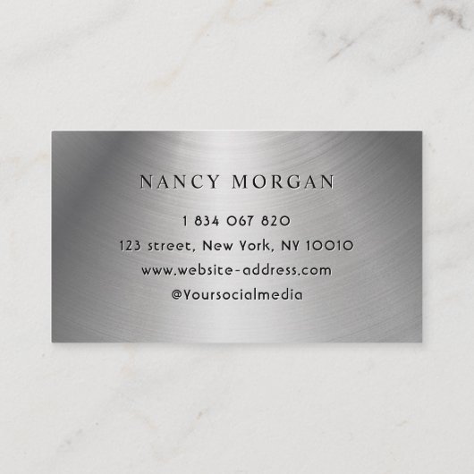 裁縫マシン金属 名刺 (裏面)