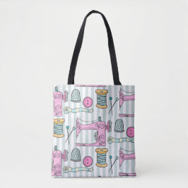 裁縫マシン – ピンククラフツソー トートバッグ