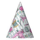 裁縫マシン – ピンククラフツソー パーティーハット (左)