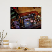 裁縫マシン – 裁縫プロジェクト ポスター (キッチン)