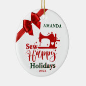 裁縫マニアスハッピーホリデイズセラミックオーナメント セラミックオーナメント (右)