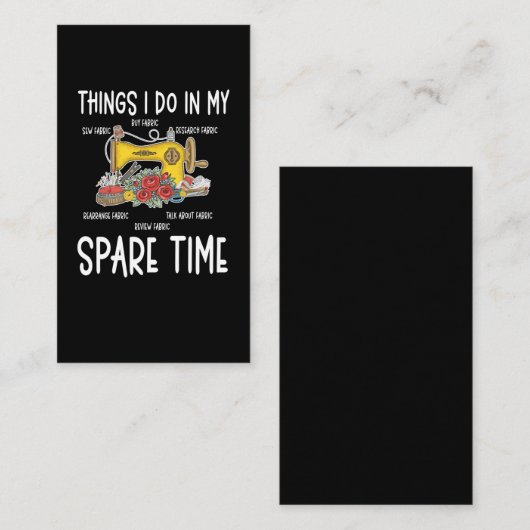 裁縫ユーモおもしろいアキルティング引用文 名刺 (正面/裏面)