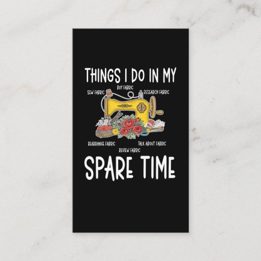 裁縫ユーモおもしろいアキルティング引用文 名刺 (正面)