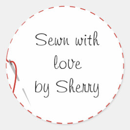 裁縫ラブステッカー ラウンドシール