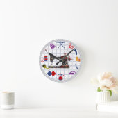 裁縫ルームをテーマにした壁時計 ラウンド壁時計 (ホーム)