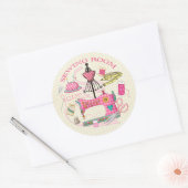 裁縫ルームステッカー ラウンドシール (封筒)