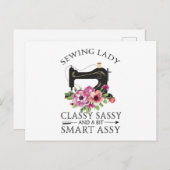 裁縫レディークラスサッシーとビット頭が切れるアッシー 案内ポストカード (正面/裏面)