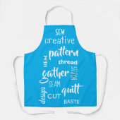 裁縫ワーズブルーエプロン エプロン (正面)