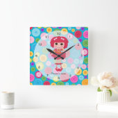 裁縫人形 スクエア壁時計 (ホーム)