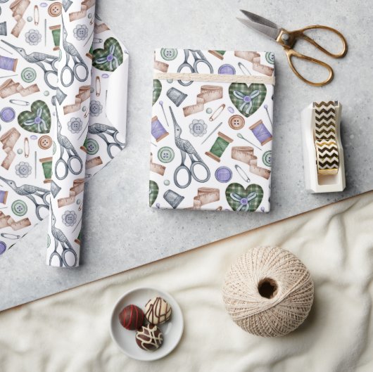 裁縫付属品 ラッピングペーパー (クラフト)