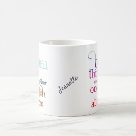 裁縫刺しゅう編み物引用文 コーヒーマグカップ (中央)