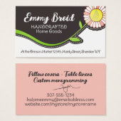 裁縫刺繍シーメストレスフラワーニードルのカード (正面&裏面)