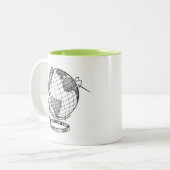 裁縫刺繍赤道グローブ ツートーンマグカップ (正面左)