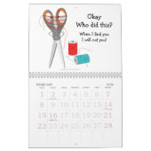 裁縫及び造形カレンダー カレンダー (2月 2026)