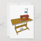 裁縫台とミシン 招待状 (正面)
