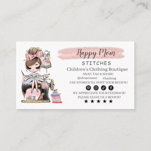 裁縫名刺アポイントメント。 名刺 (正面)