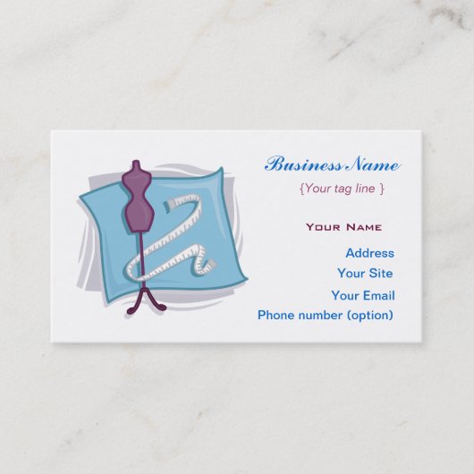 裁縫名刺テンプレート 名刺 (正面)