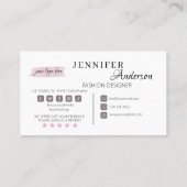 裁縫名刺ファッション設計者 名刺 (裏面)