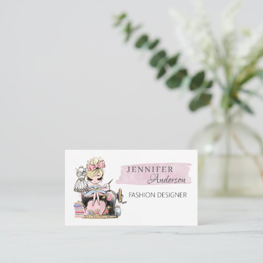 裁縫名刺ファッション設計者 名刺 (スタンド正面)